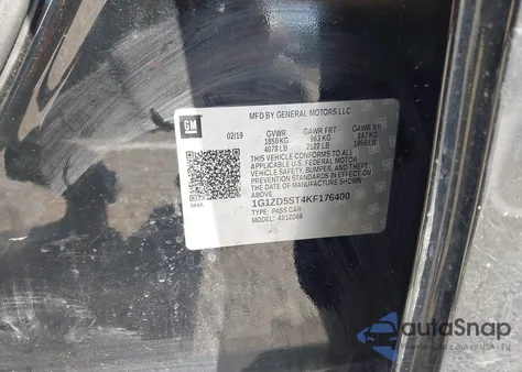 2019 Chevrolet Malibu Lt z USA, uszkodzony, nr VIN 1G1ZD5ST4KF176400